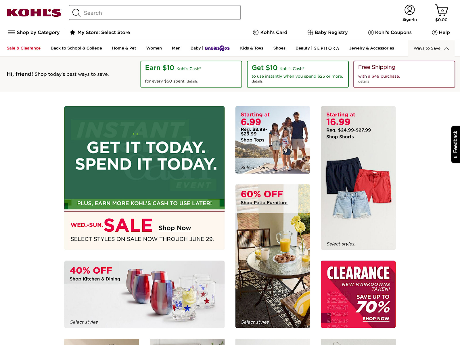Kohl's Screenshot