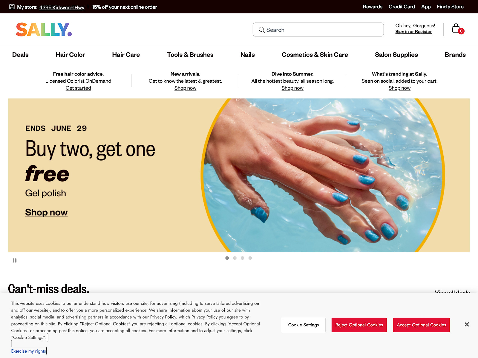 Sally Beauty Screenshot