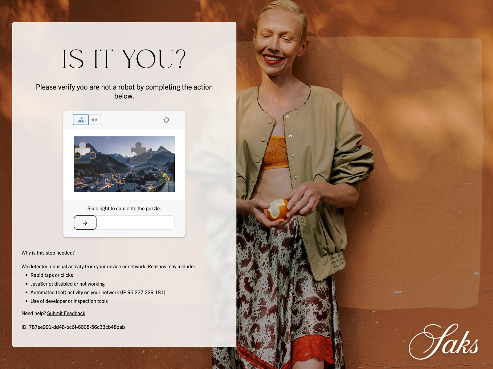 Saks Fifth Avenue Screenshot