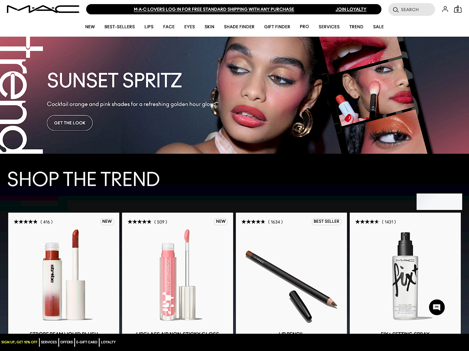 Mac cosmetics Screenshot