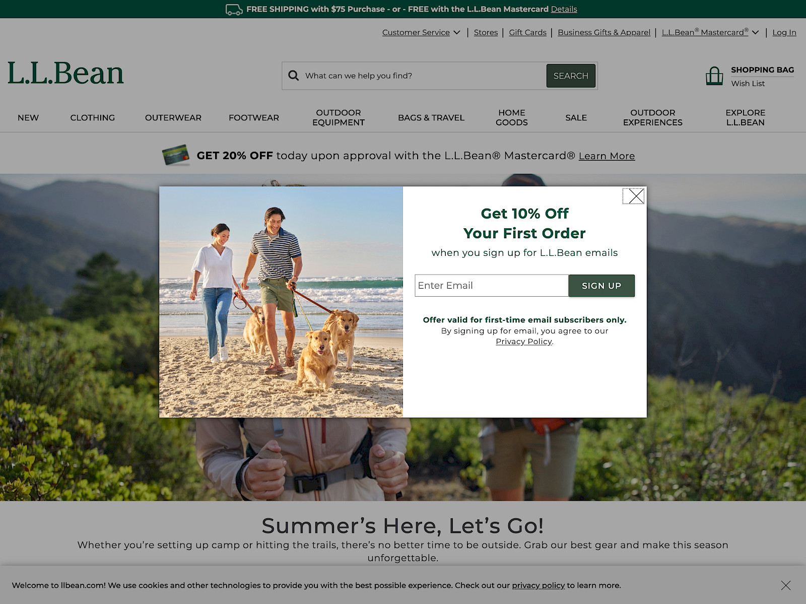 L.L.Bean Screenshot