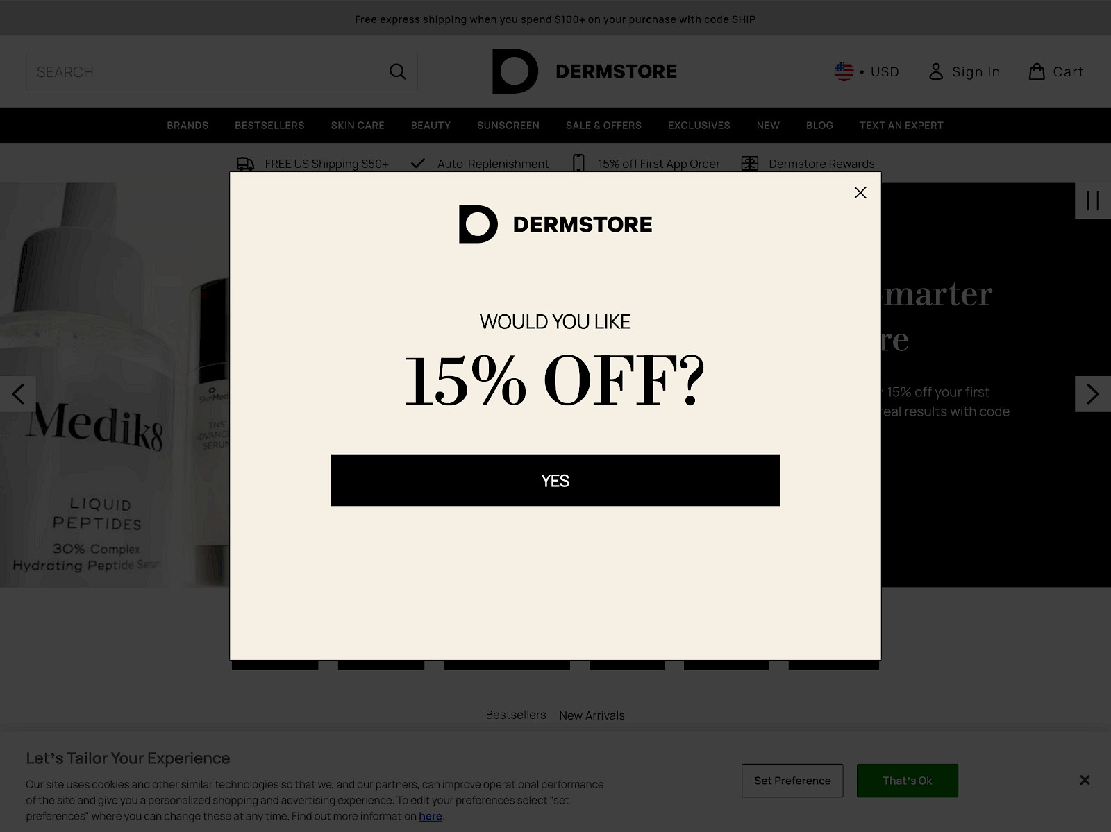 Dermstore Screenshot