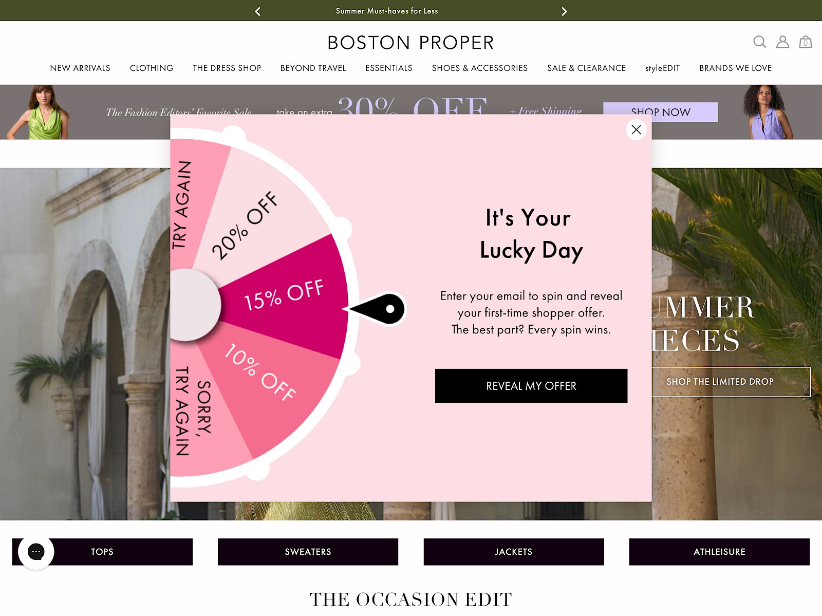 Boston Proper Screenshot