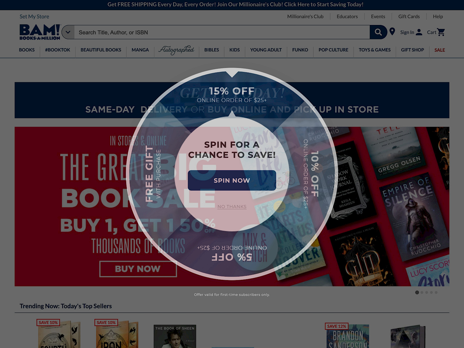 Books a Million Screenshot