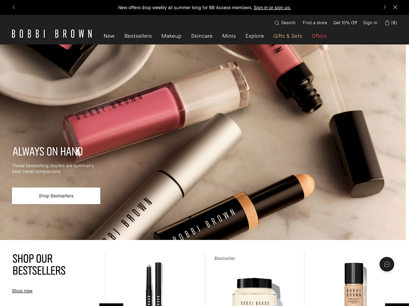 Bobbi Brown Cosmetics Screenshot