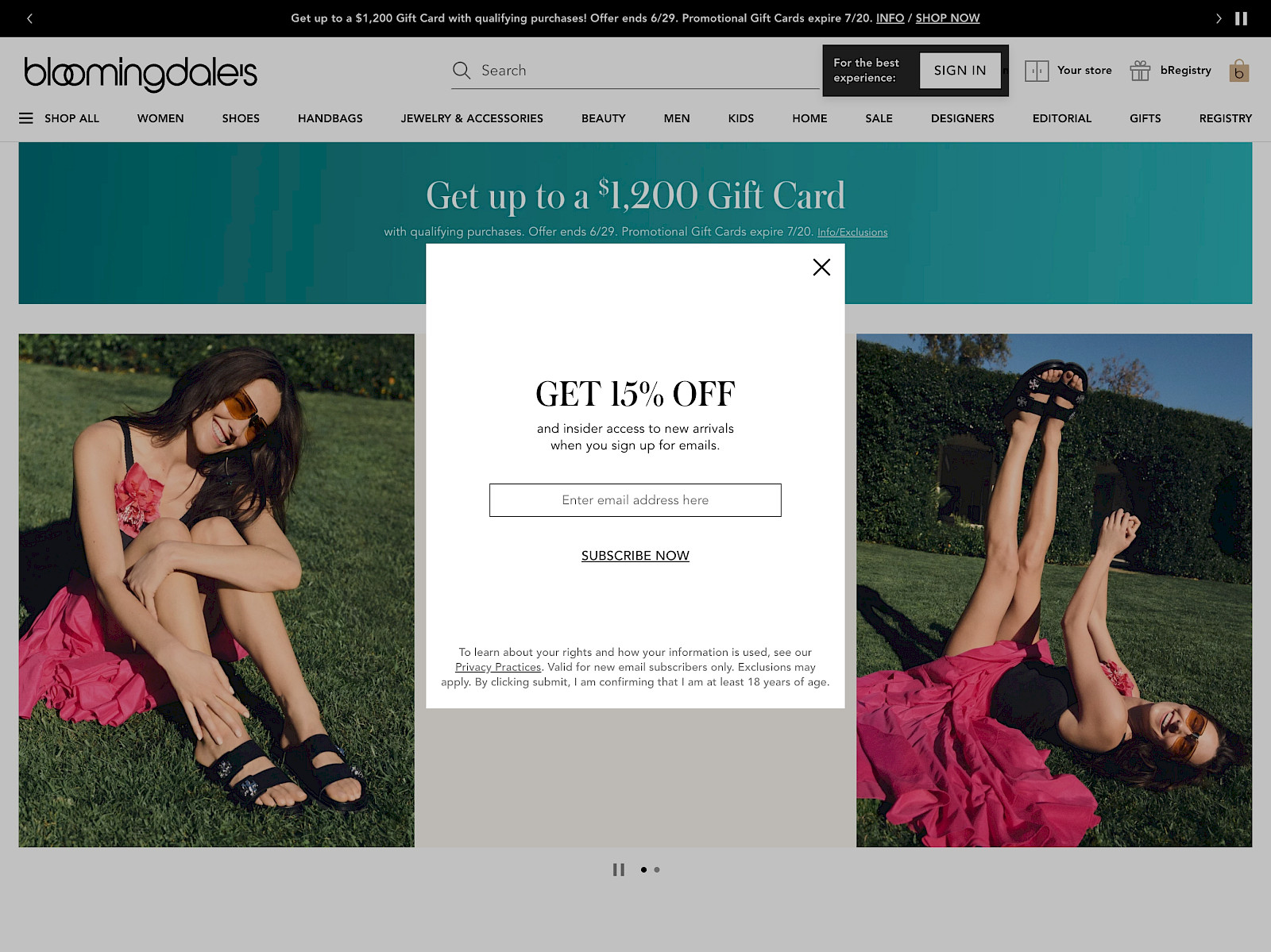 Bloomingdales Screenshot