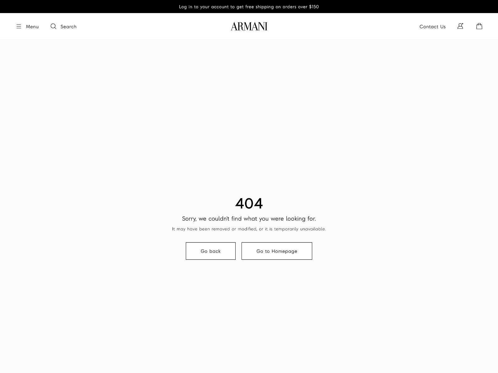 Emporio Armani Screenshot