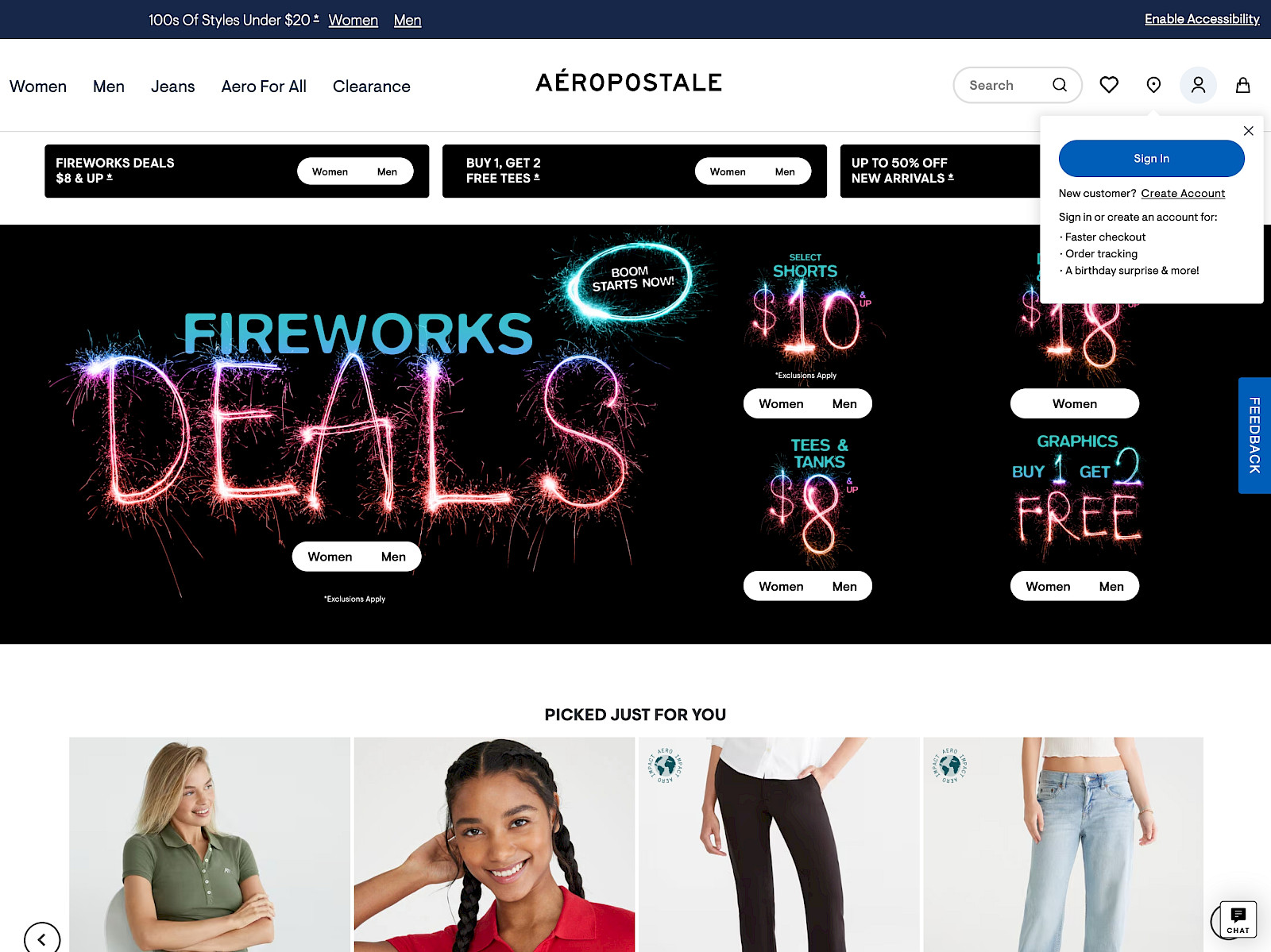 Aeropostale Screenshot