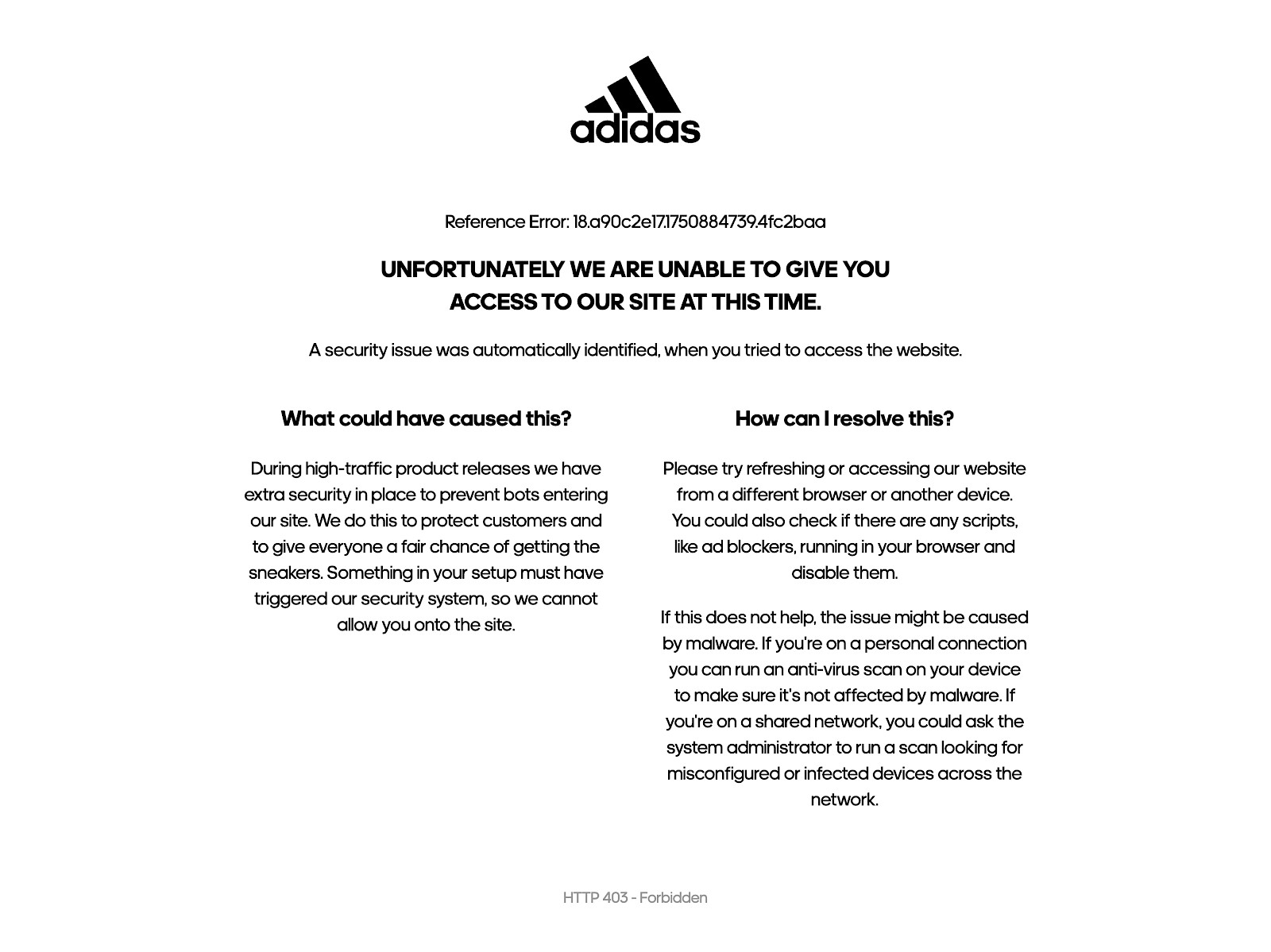Adidas Screenshot