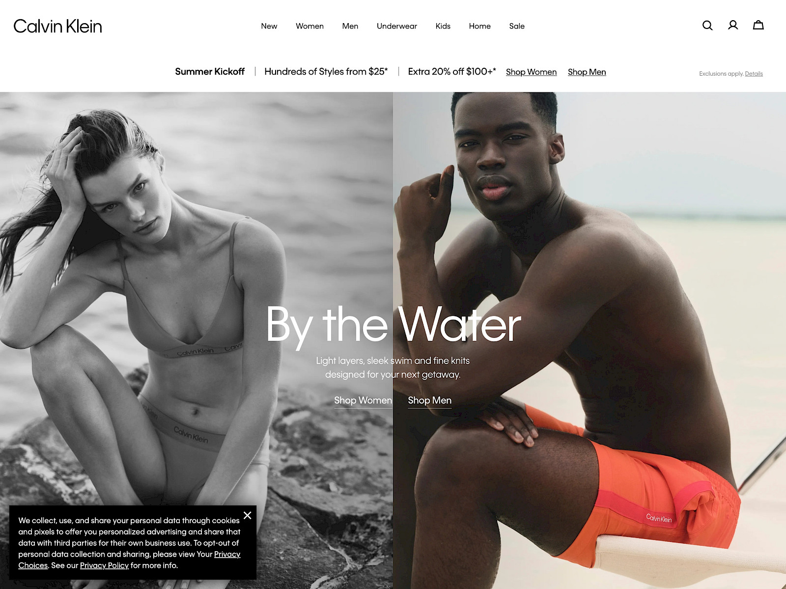 Calvin Klein Screenshot