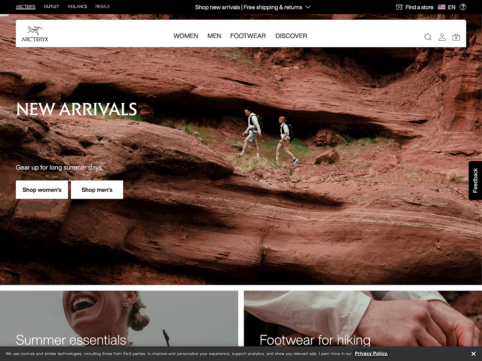 Arc’teryx Screenshot