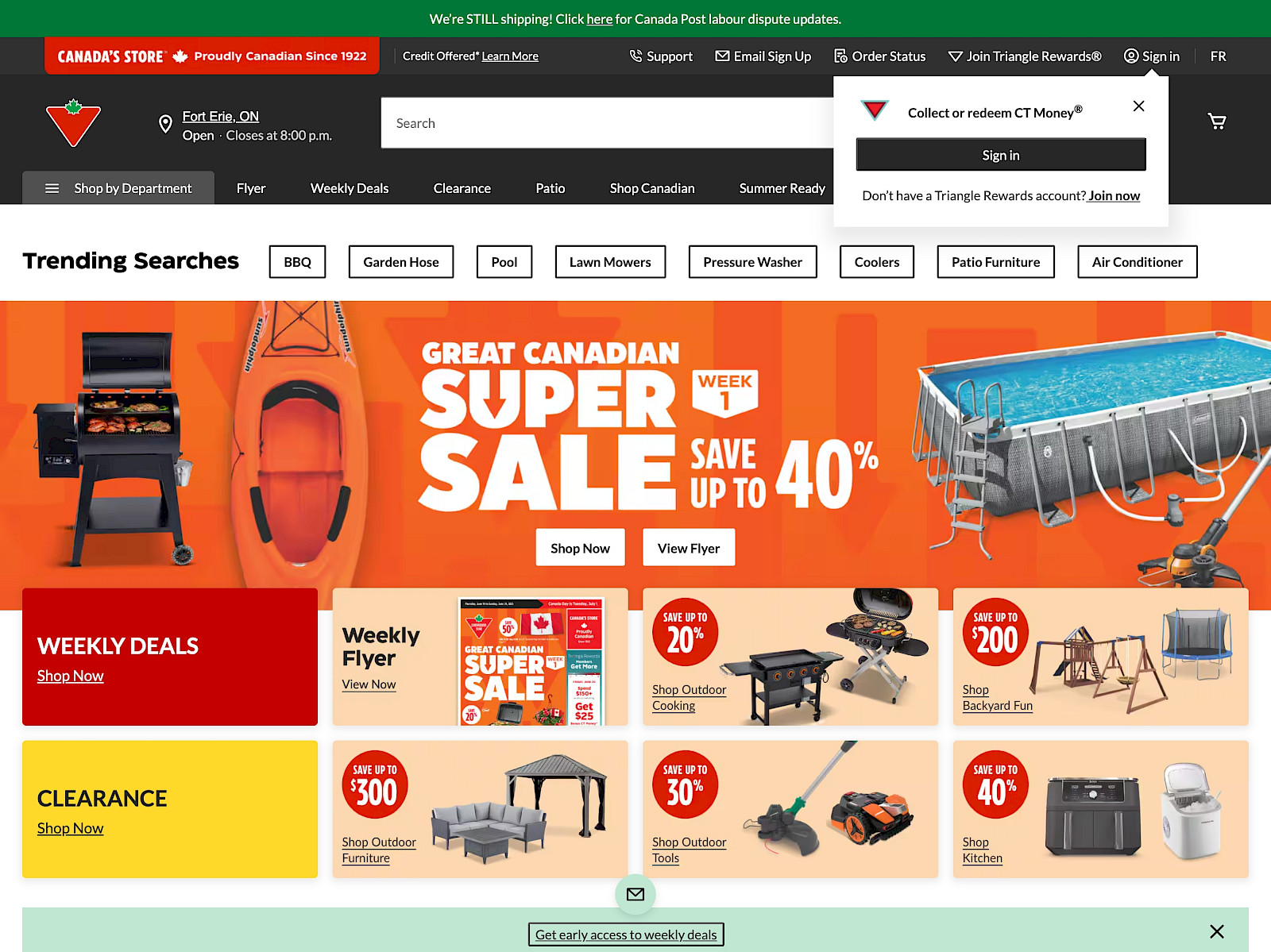 Canadian Tire Screenshot