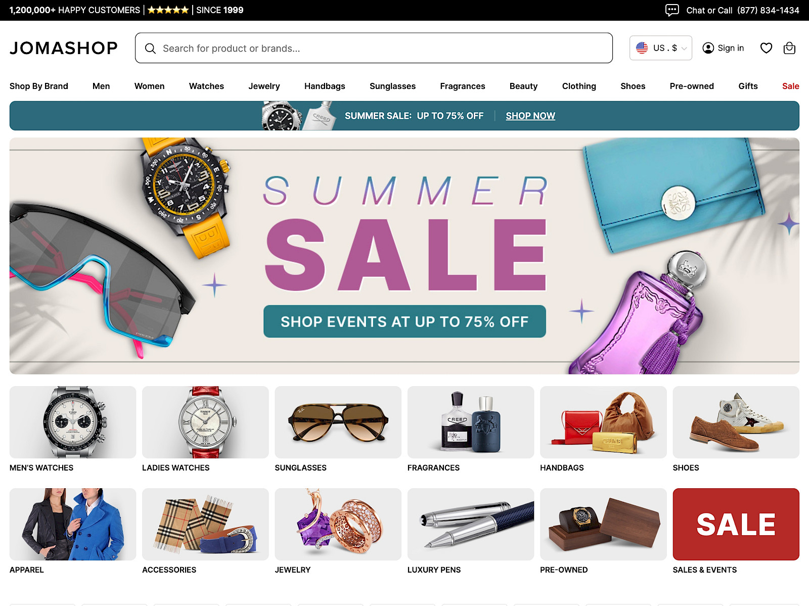 Jomashop Screenshot