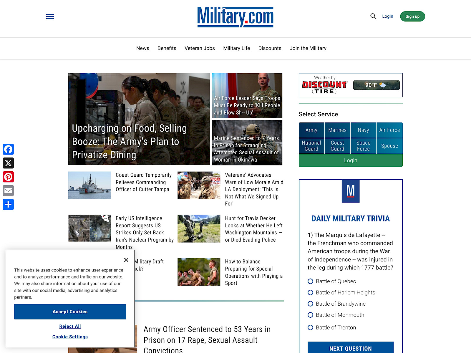 Military.com Screenshot