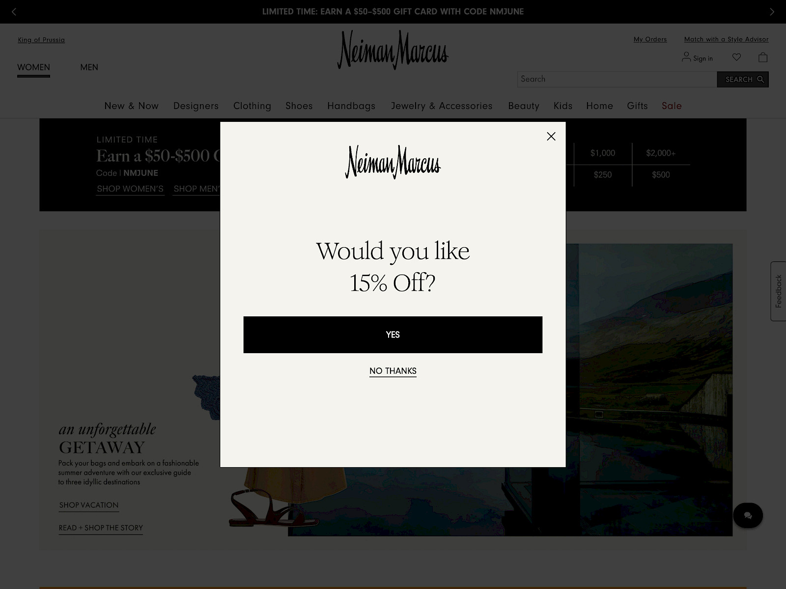 Neiman Marcus Screenshot