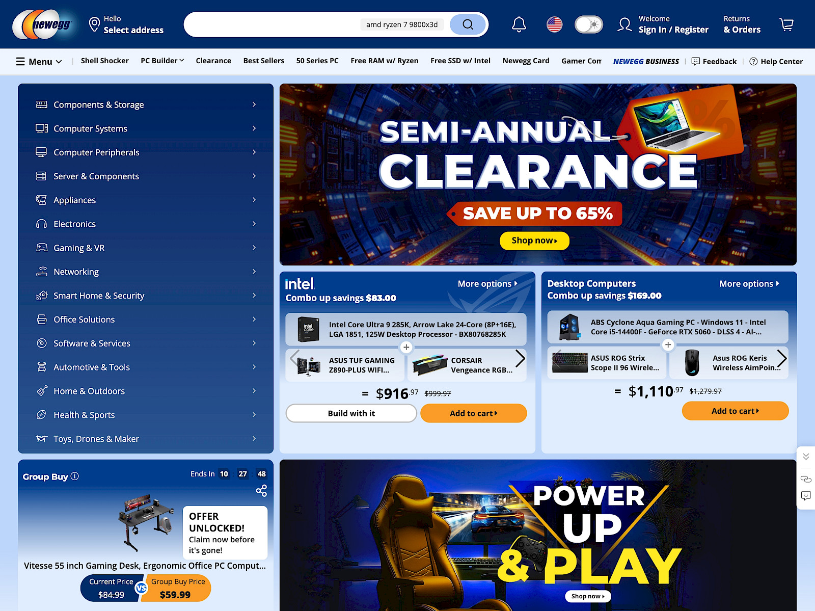 Newegg Screenshot