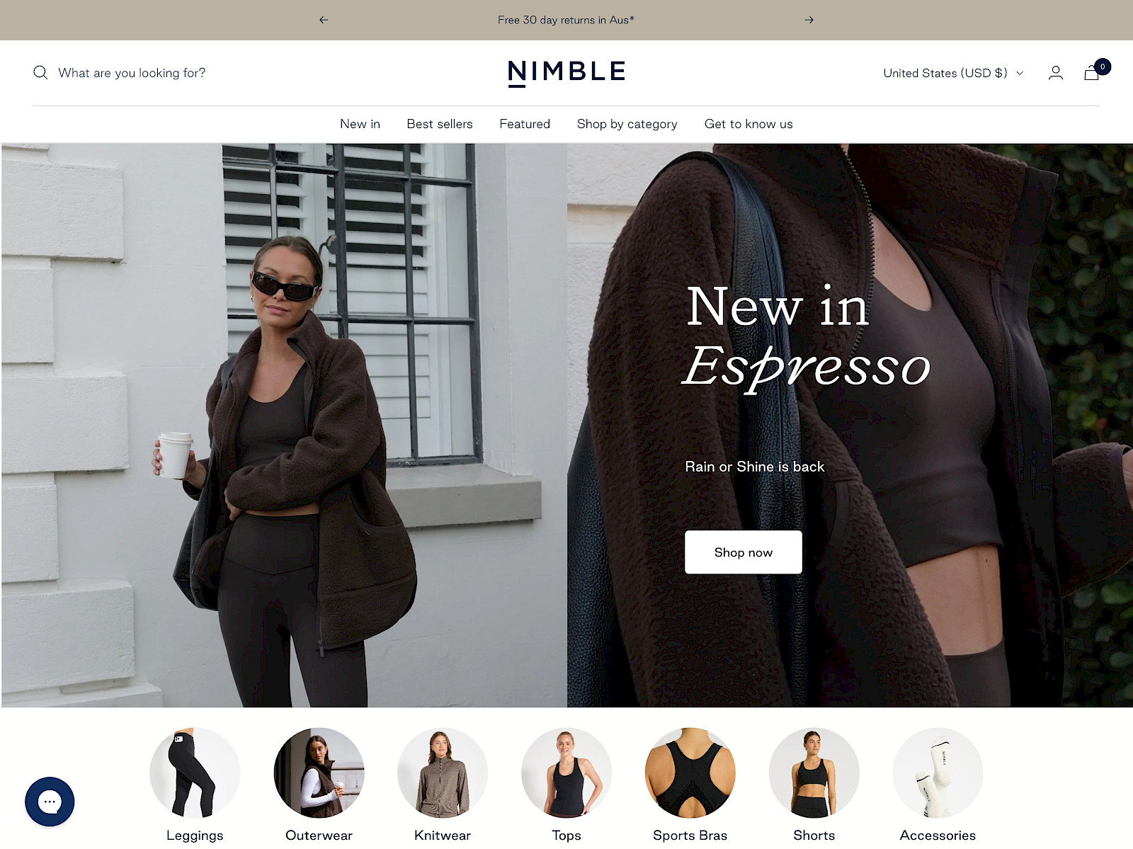 Nimble Activewear Screenshot