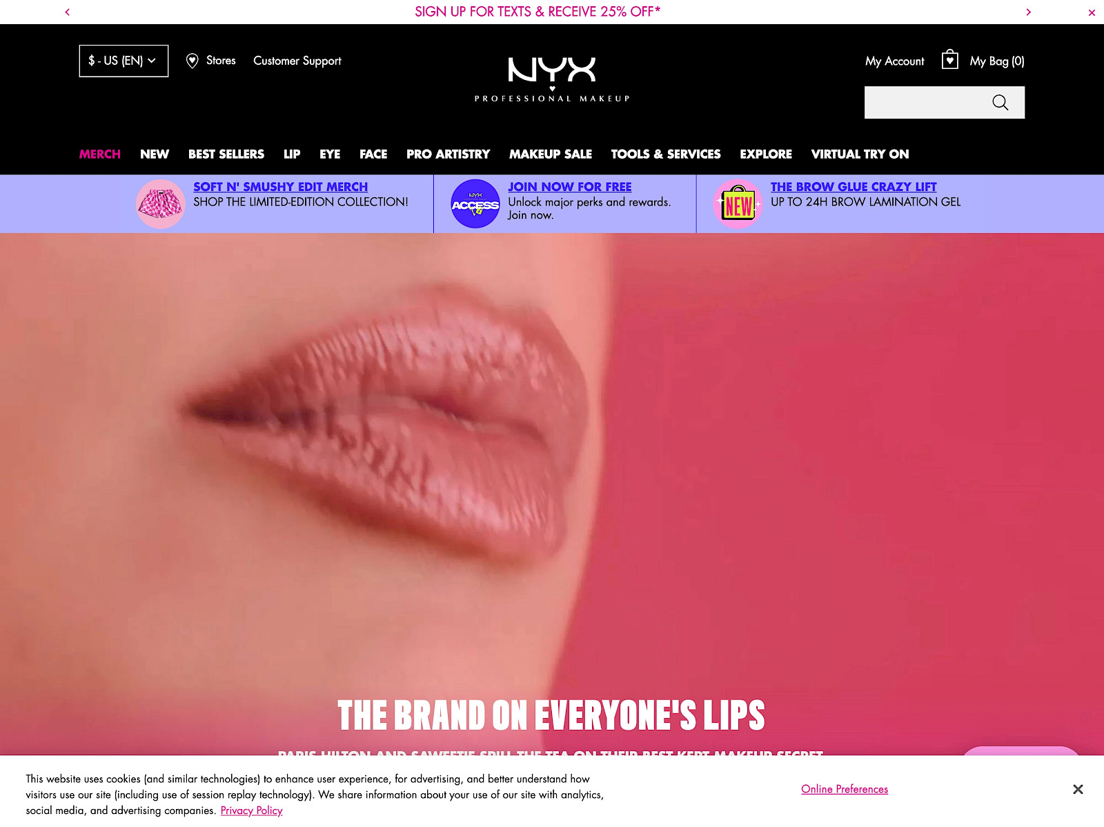 NYX Cosmetics Screenshot