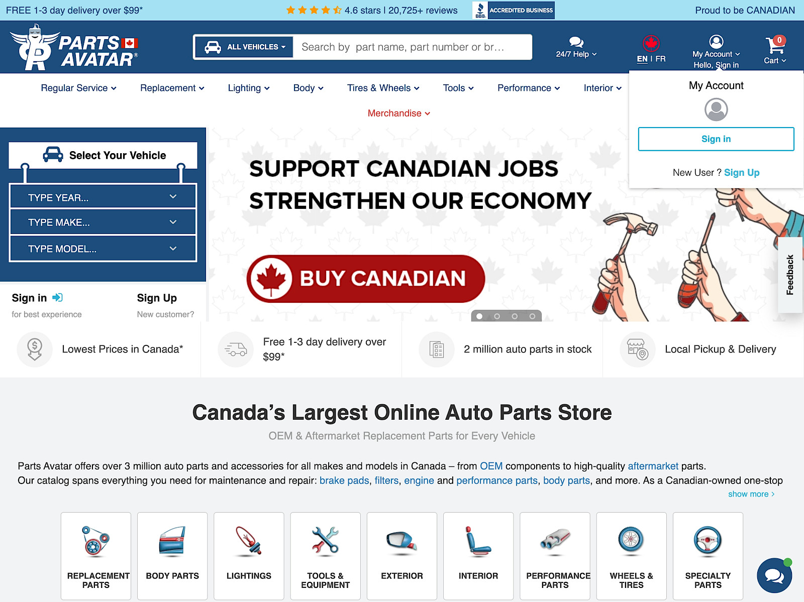 Parts Avatar Screenshot