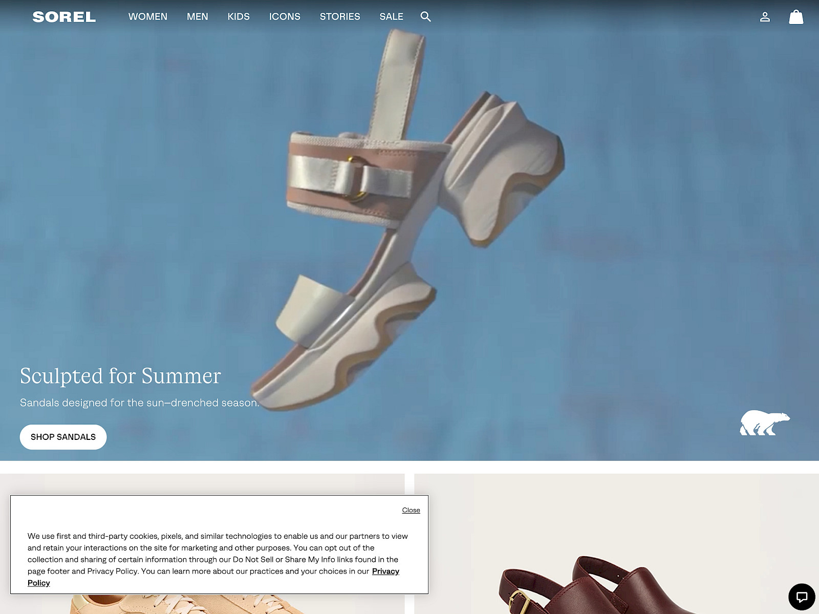 Sorel Footwear Screenshot