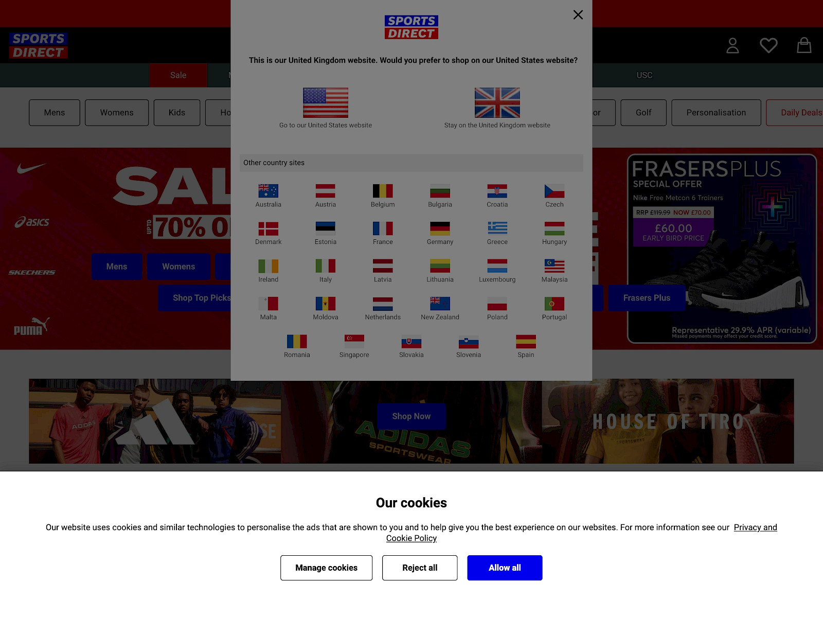 SportsDirect Screenshot