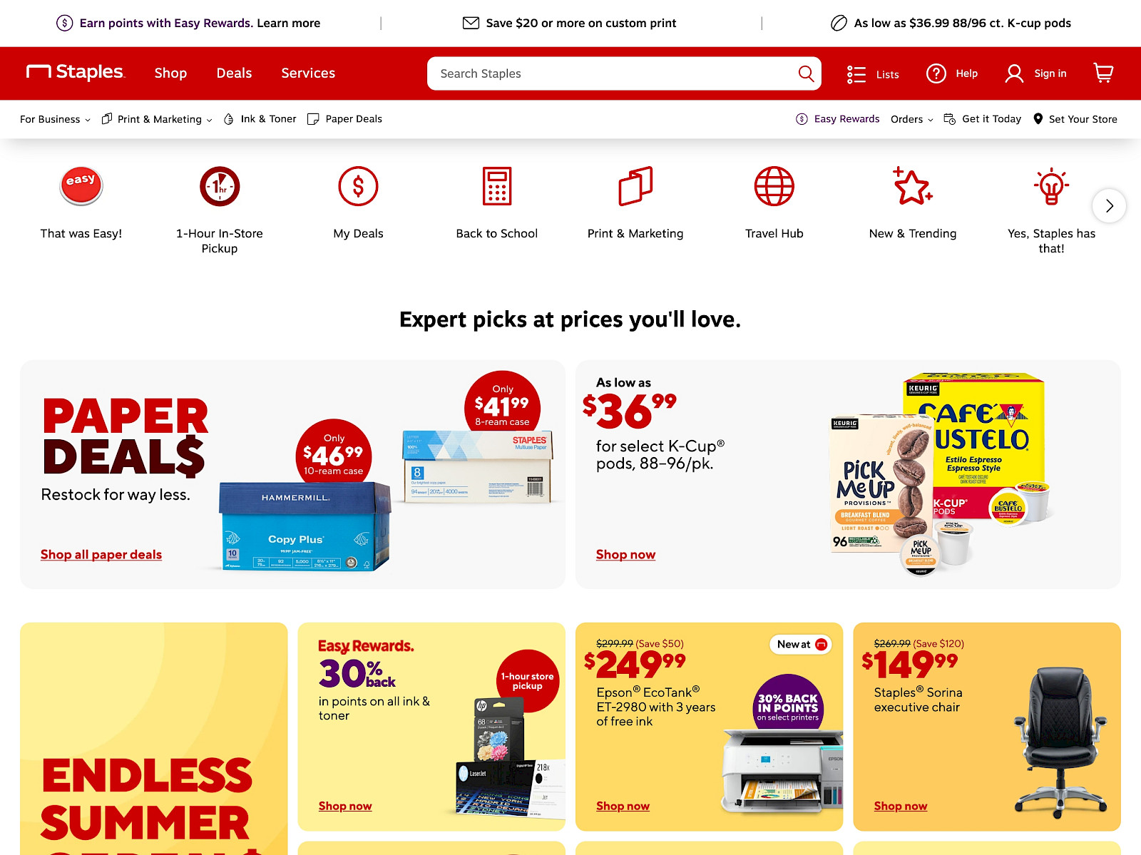 Staples Screenshot