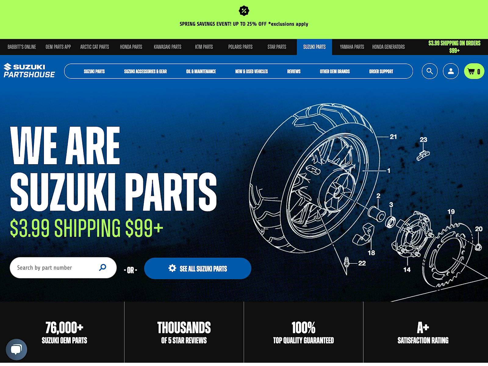 Suzuki Parts House Screenshot