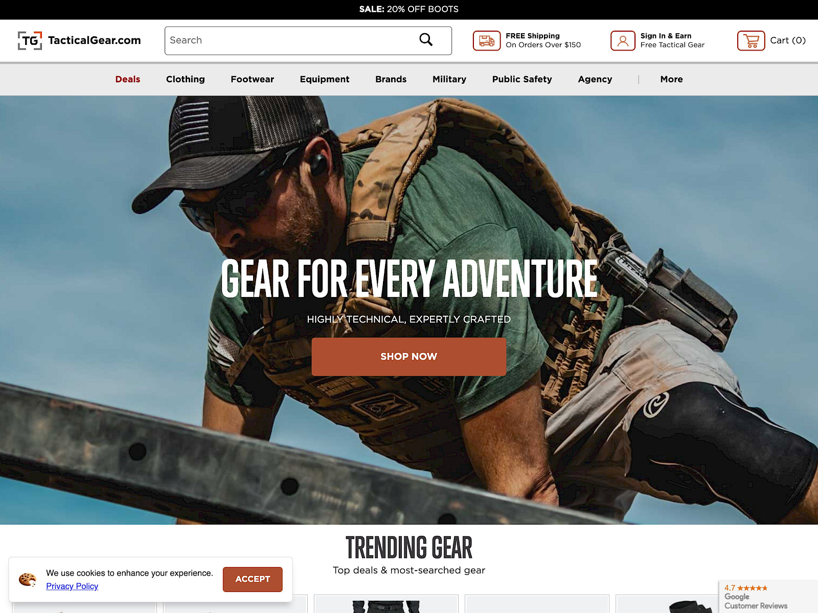 TacticalGear Screenshot