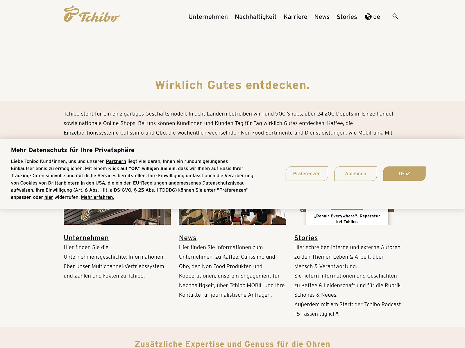 Tchibo Screenshot