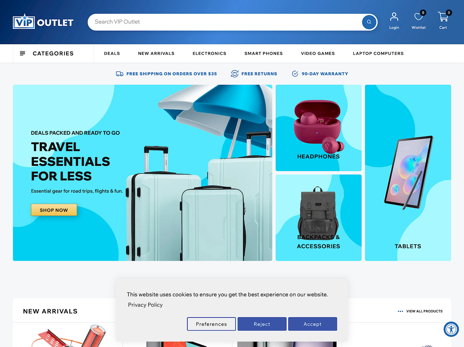 VIP Outlet Screenshot