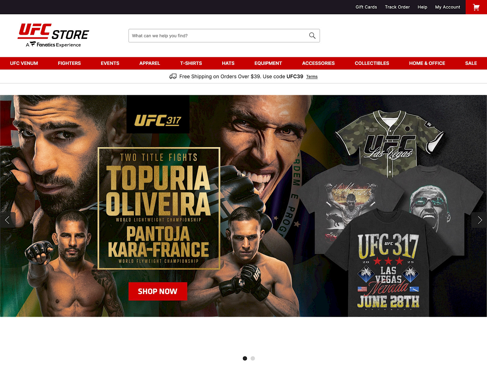 UFC Store Screenshot