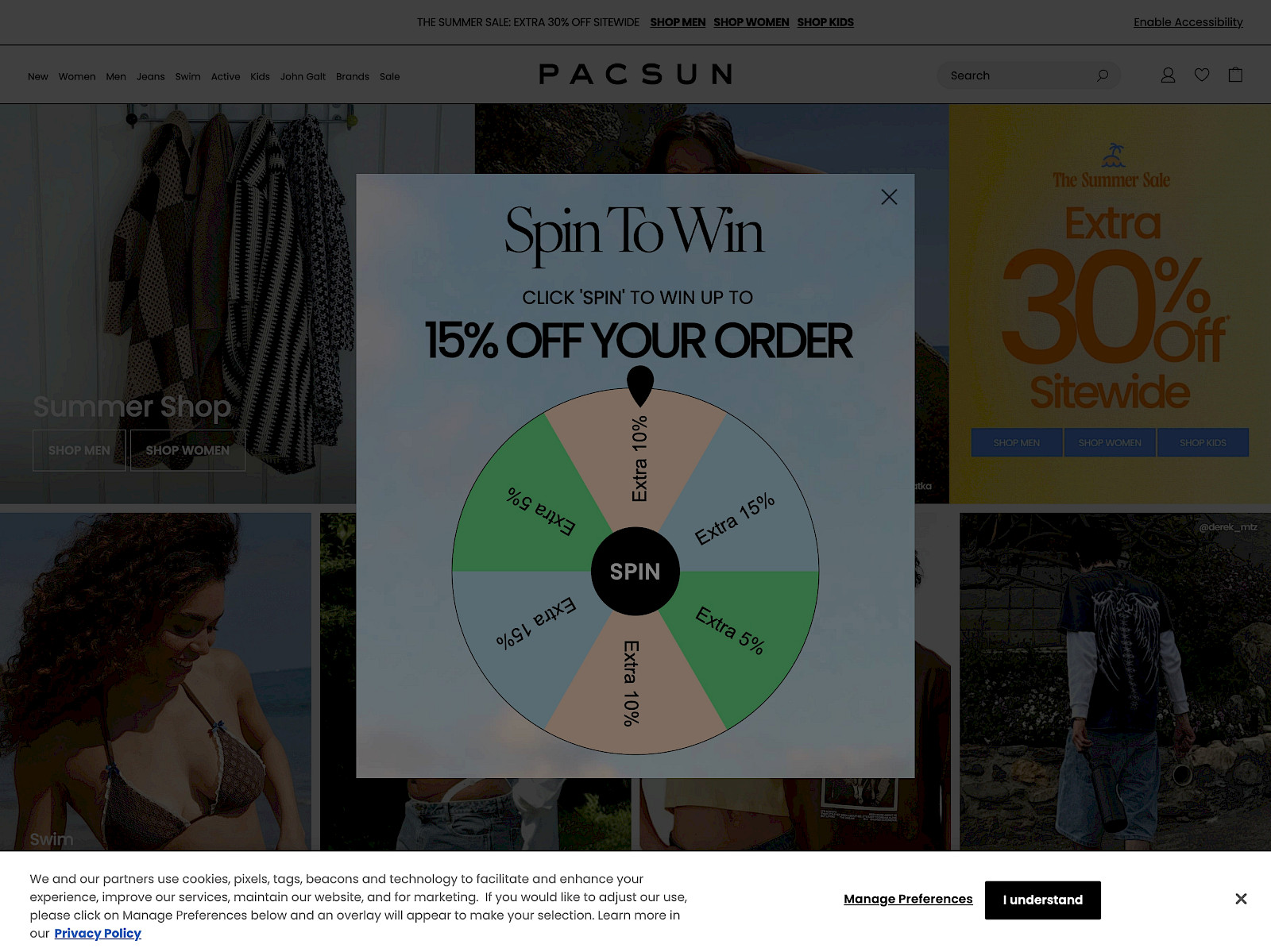 PacSun Screenshot